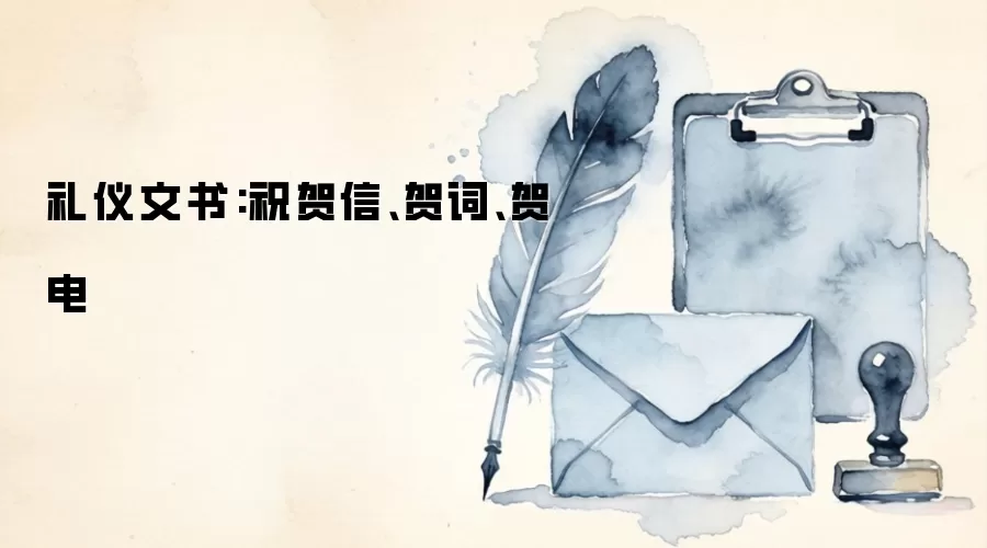 礼仪文书:祝贺信、贺词、贺电