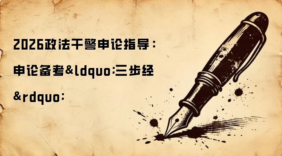 2026政法干警申论指导：申论备考&ldquo;三步经&rdquo;