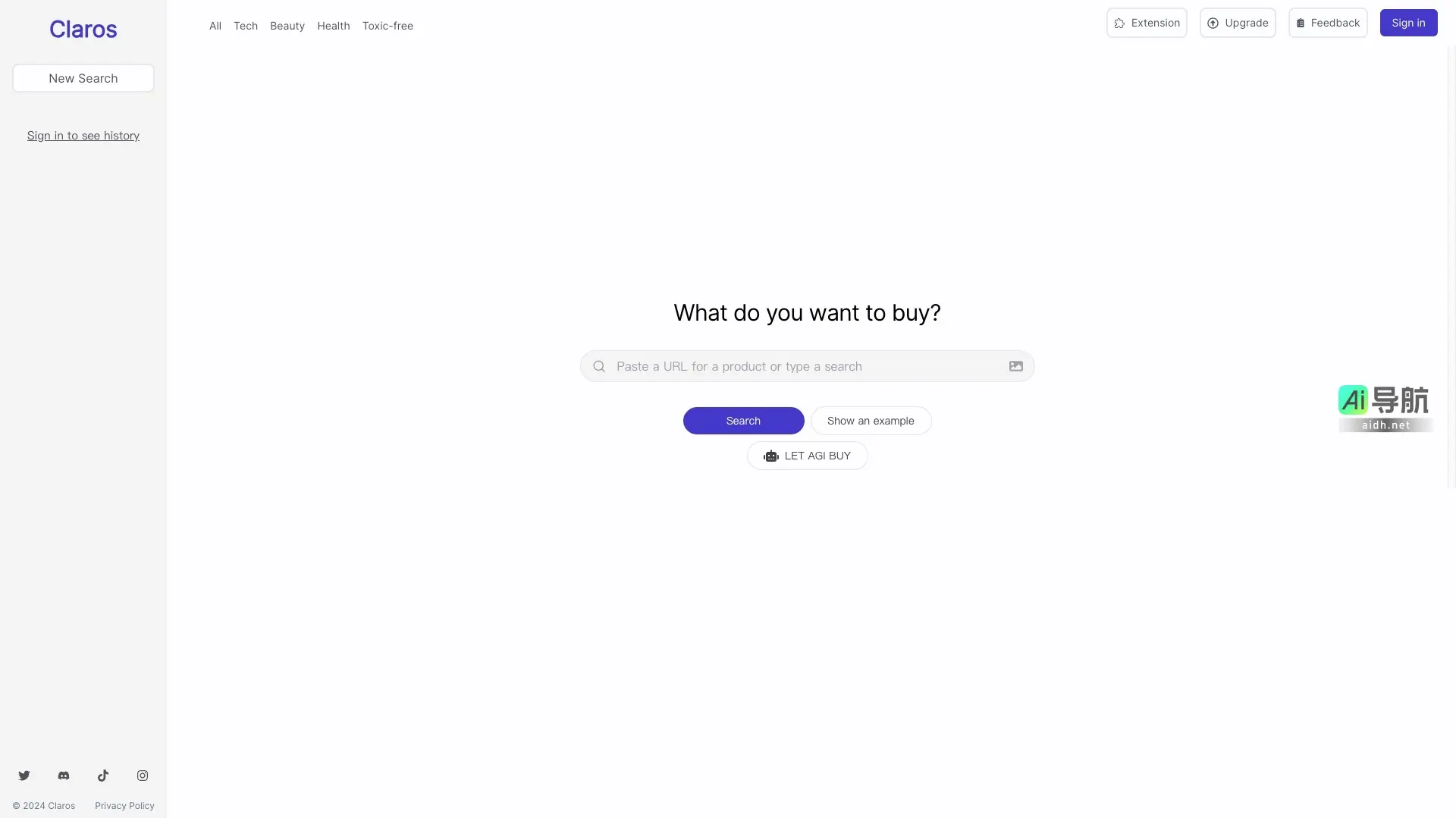 Claros 致力于提供无毒健康产品的智能搜索与购买服务