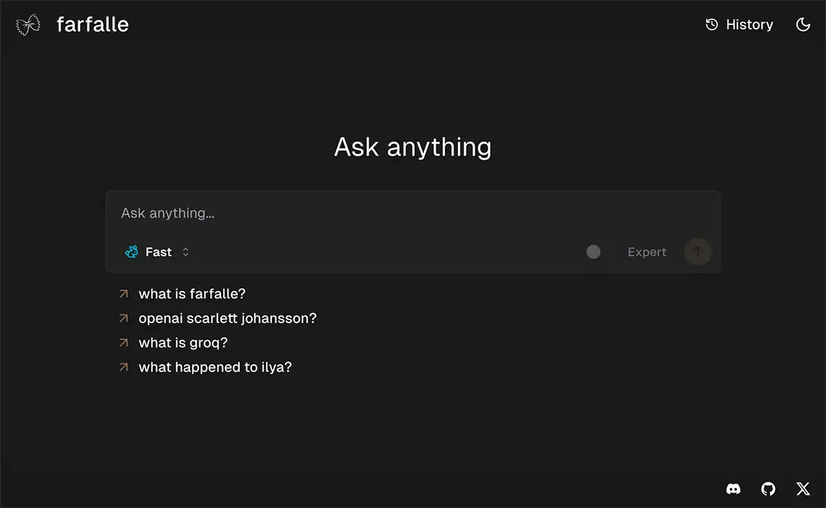 Farfalle-Farfalle.dev 是一个开源的 AI 搜索引擎