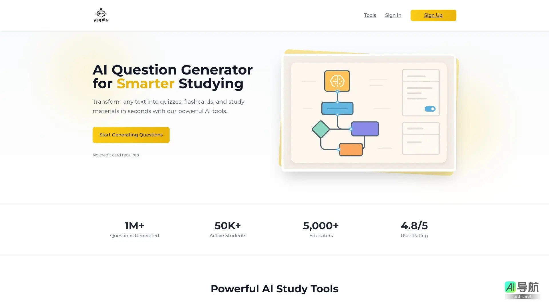 Yippity 提供强大的AI工具，帮助学生和教师快速生成高效的学习材料
