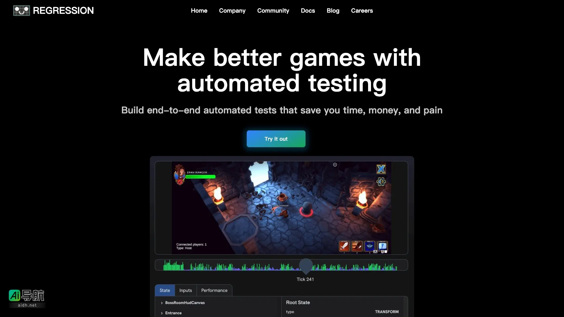 Regression 致力于通过自动化测试提升游戏开发效率与质量