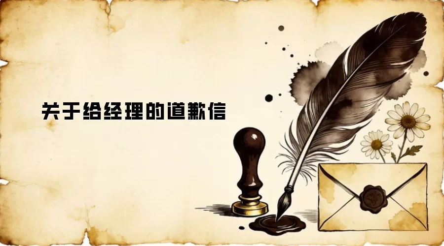 关于给经理的道歉信