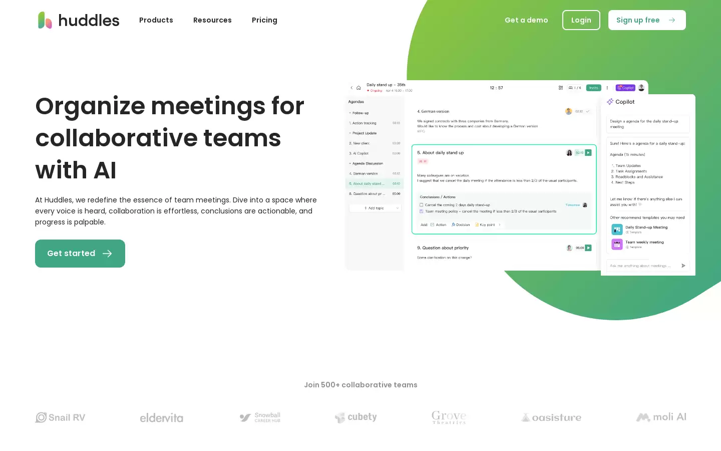 Huddles.app : AI助理,提高会议效率