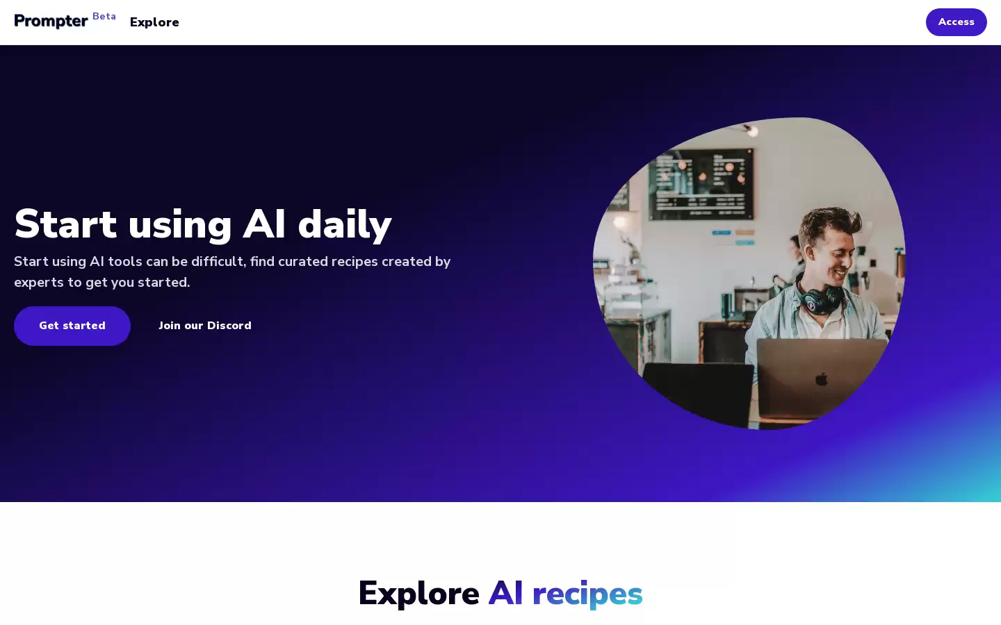 Prompter Company : 探索有用的AI食谱，学习如何根据您的需求使用它们并创建您自己的AI食谱！