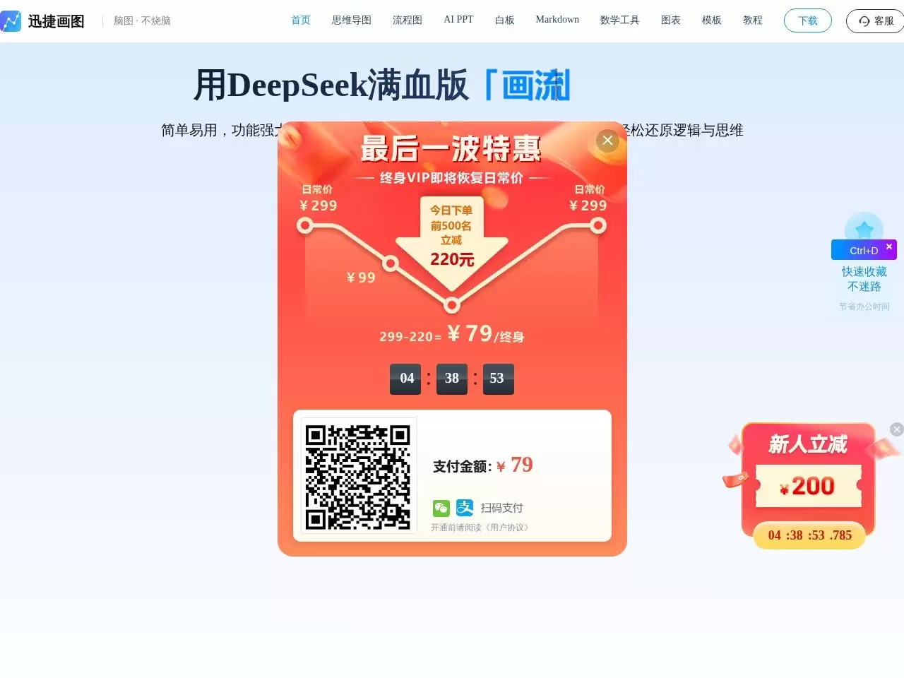 迅捷画图-迅捷画图是一个专业的在线画图网站，为用户提供简单易用的作图工具,支持在线创作流程图、在线制作思维导图、组织结构图、ER图、网络拓扑图等.在线作图，方便快捷，真正