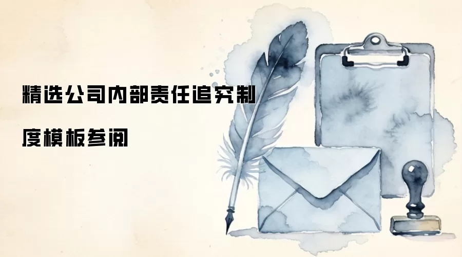 精选公司内部责任追究制度模板参阅