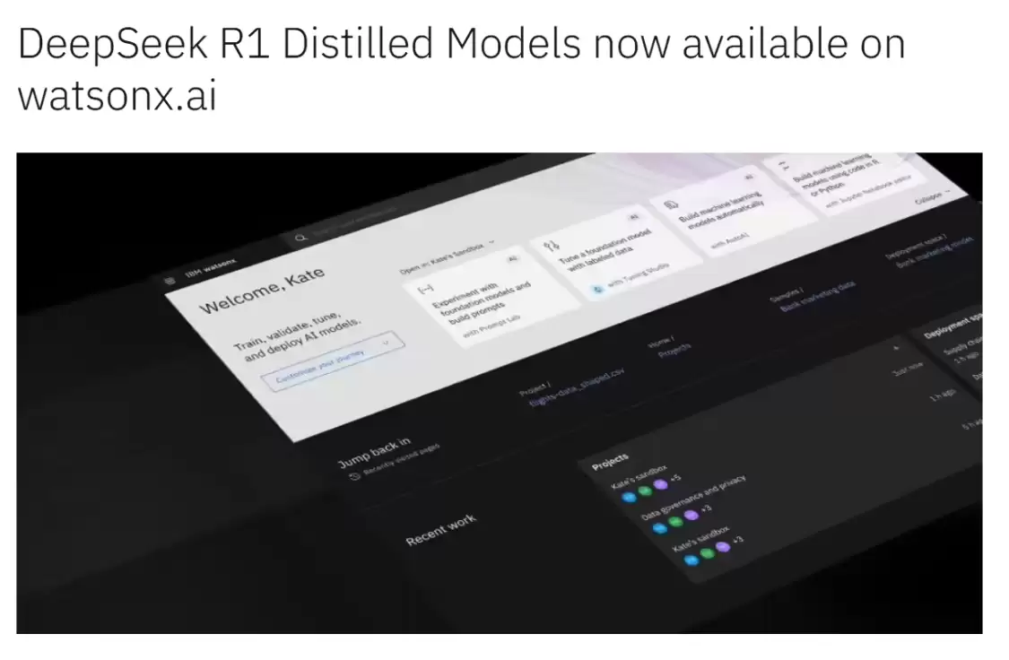 IBM 企业级 AI开发平台 watsonx.ai 上线 DeepSeek R1 蒸馏模型