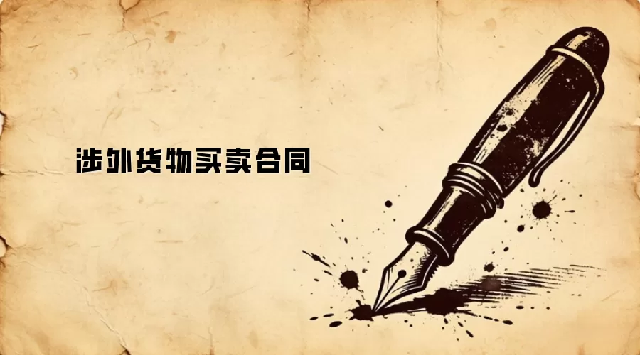 涉外货物买卖合同