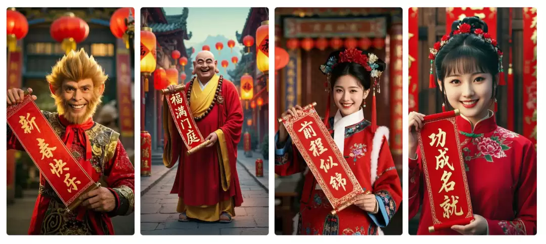 如何用AI制作新年喜庆照片和视频？创作各路大神春节拜年图片和视频