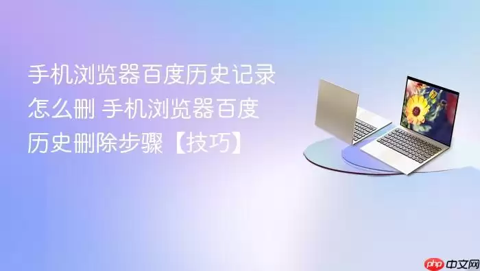手机浏览器百度历史记录怎么删 手机浏览器百度历史删除步骤【技巧】