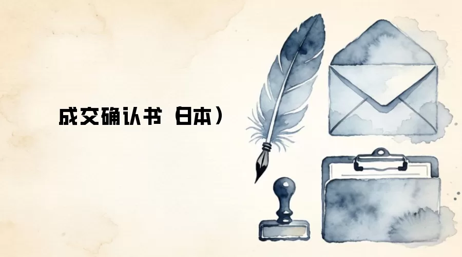 成交确认书（日本）
