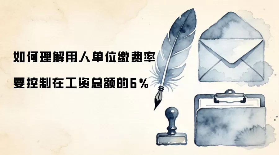 如何理解用人单位缴费率要控制在工资总额的6％