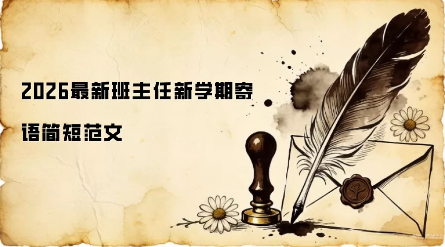 2026最新班主任新学期寄语简短范文