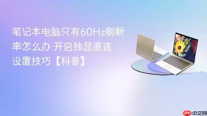 笔记本电脑只有60Hz刷新率怎么办 开启独显直连设置技巧【科普】