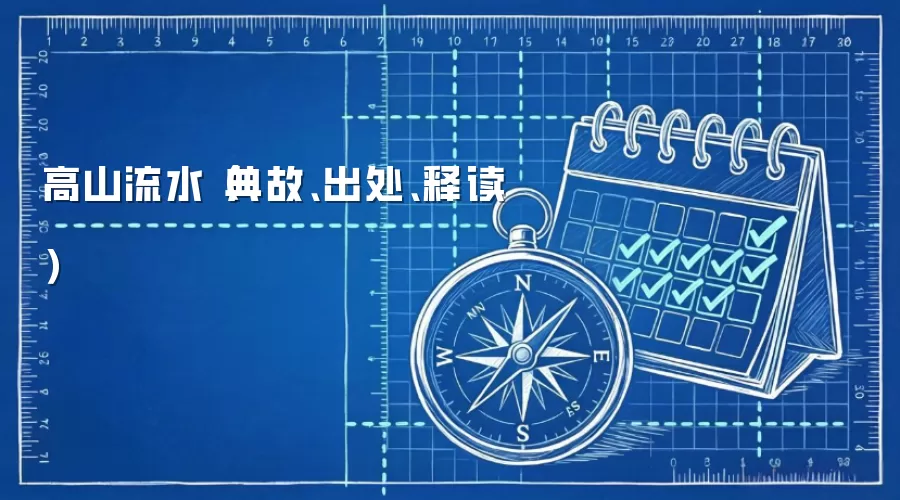 高山流水（典故、出处、释读）