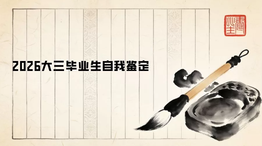 2026大三毕业生自我鉴定