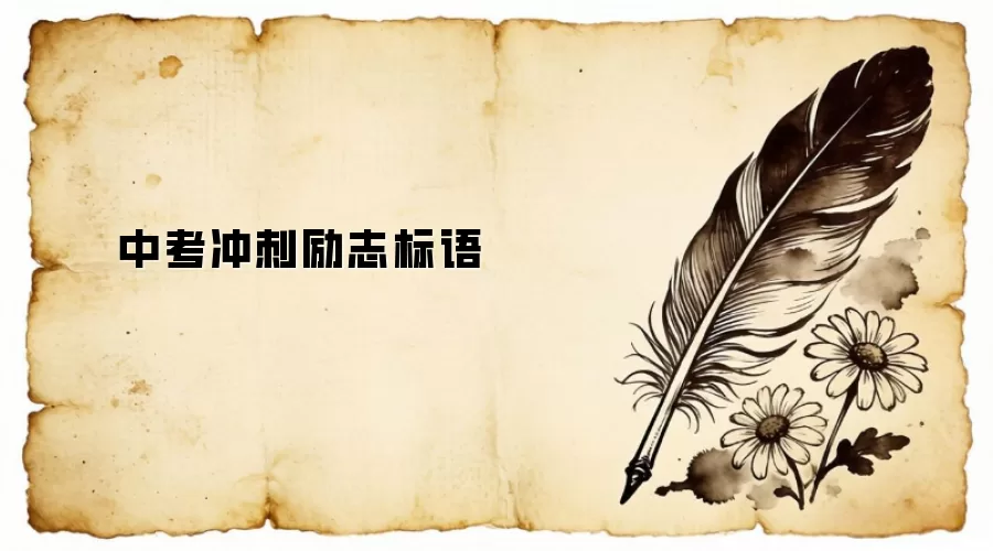 中考冲刺励志标语