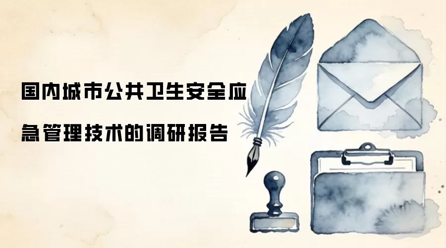 国内城市公共卫生安全应急管理技术的调研报告