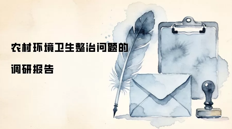 农村环境卫生整治问题的调研报告