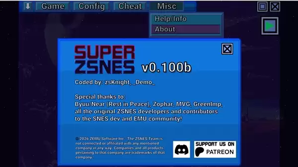爷青回！原开发者从零重写 传奇的ZSNES任天堂模拟器重获新生