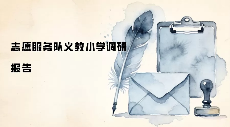 志愿服务队义教小学调研报告