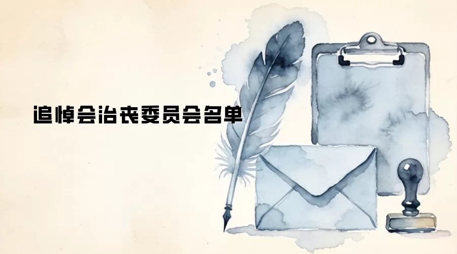 追悼会治丧委员会名单