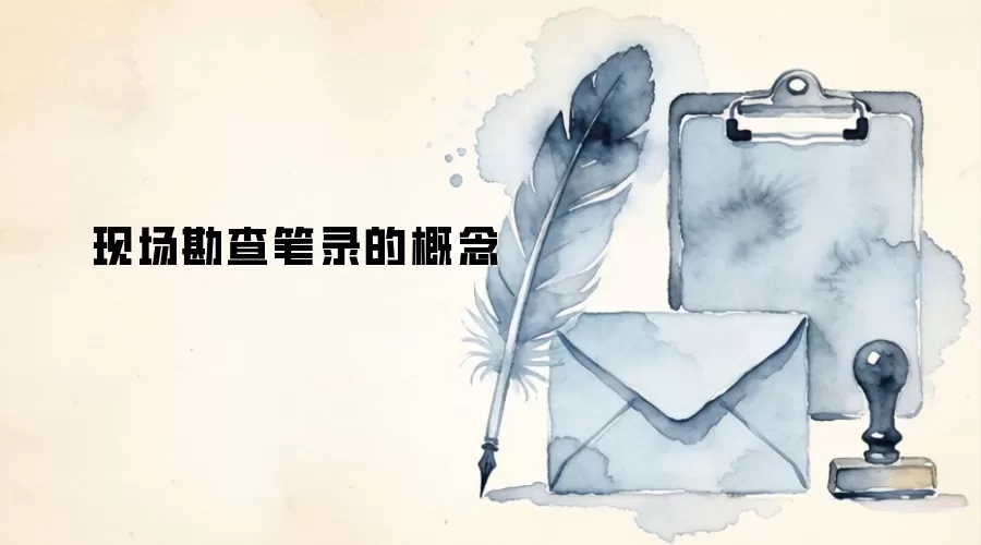 现场勘查笔录的概念
