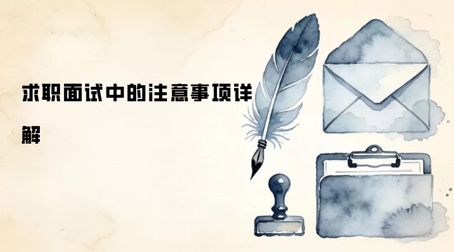 求职面试中的注意事项详解