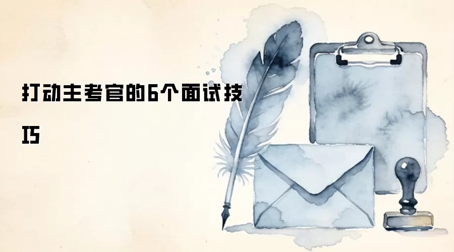 打动主考官的6个面试技巧