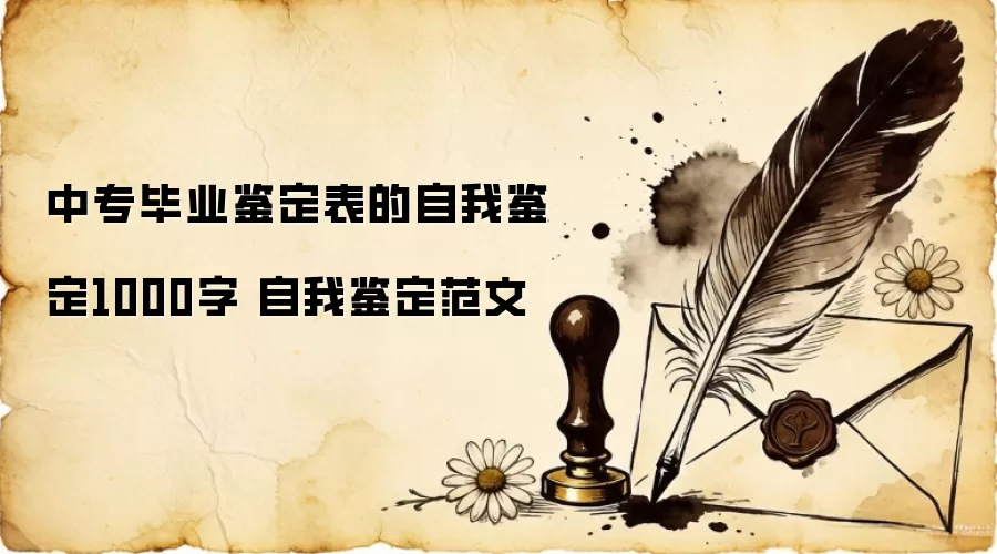 中专毕业鉴定表的自我鉴定1000字 自我鉴定范文