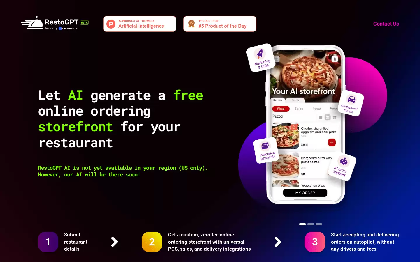 RestoGPT : 免费为您的餐厅生成在线订购平台