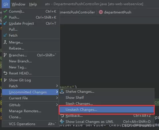 IDEA中Git暂存代码暂存区的用法及说明