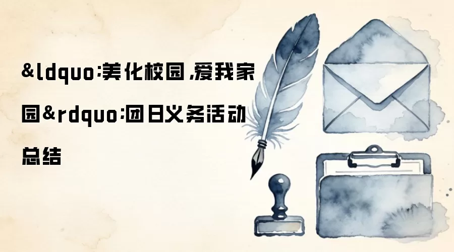 ‘美化校园，爱我家园’团日义务活动总结