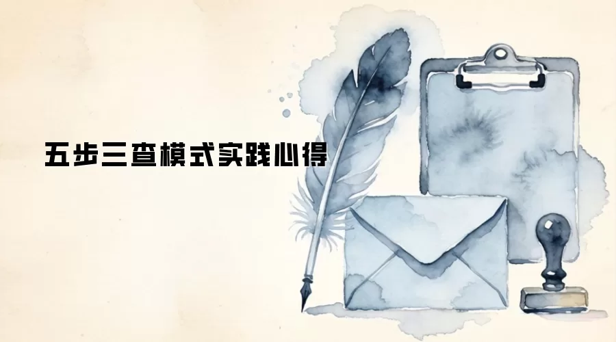 五步三查模式实践心得