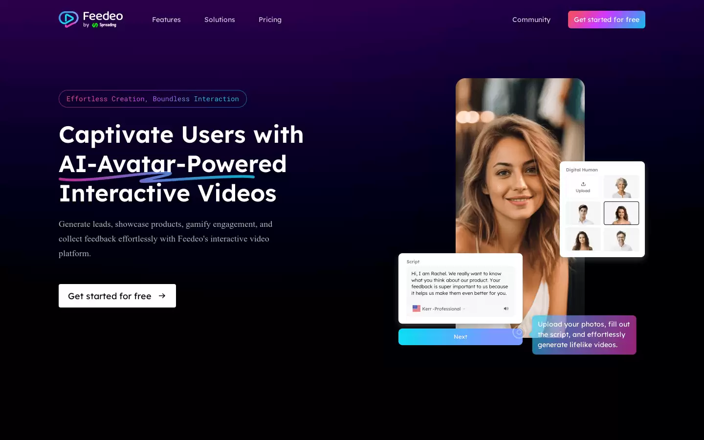 Feedeo : AI动态视频互动平台，提高用户参与度