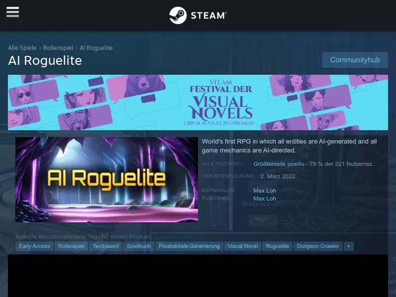 AI Roguelite : AI生成的全球首款RPG