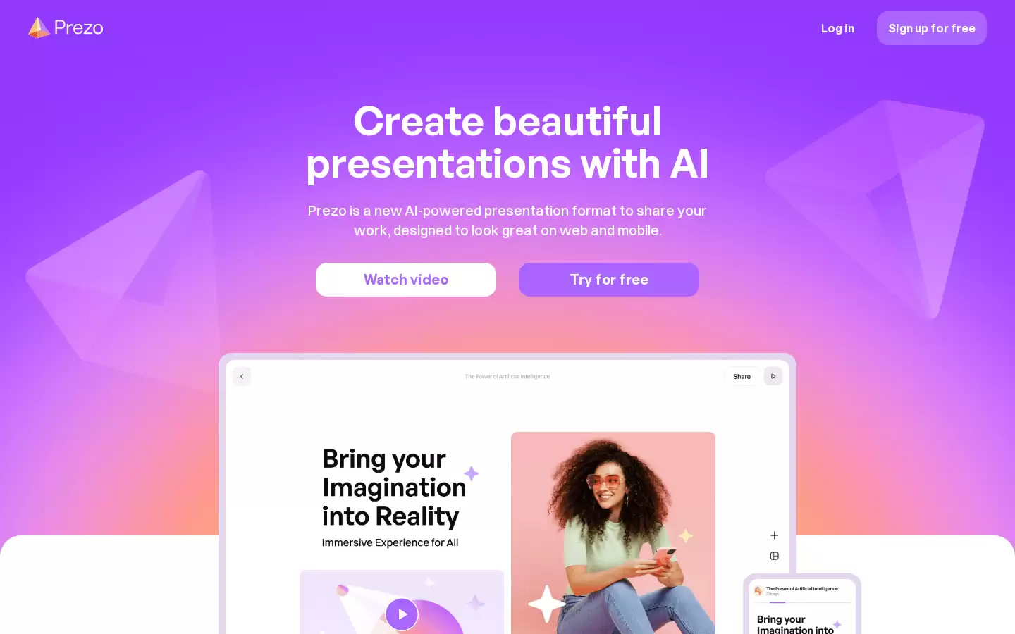 Prezo : AI助力的演示文稿制作工具