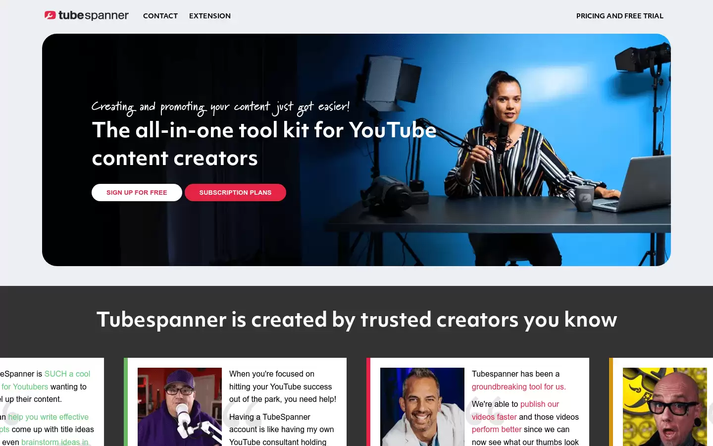 TubeSpanner : 打造内容创作者的全能工具包