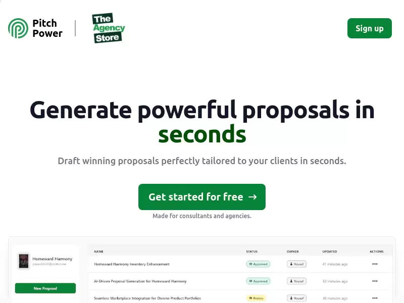 PitchPower : 秒级生成强大的提案