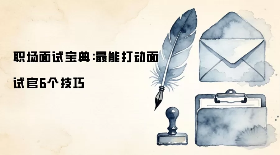 职场面试宝典:最能打动面试官6个技巧