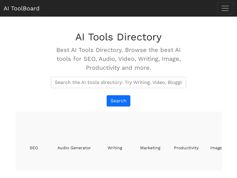 AI ToolBoard : AI工具目录，提供多种AI工具