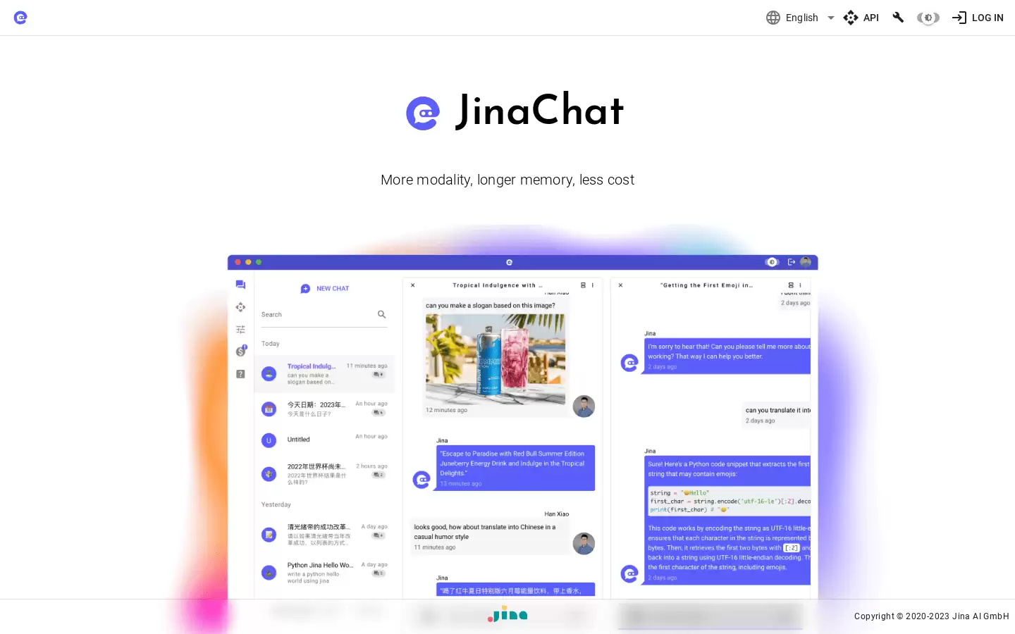 JinaChat : 更多模态、更长记忆、更低成本