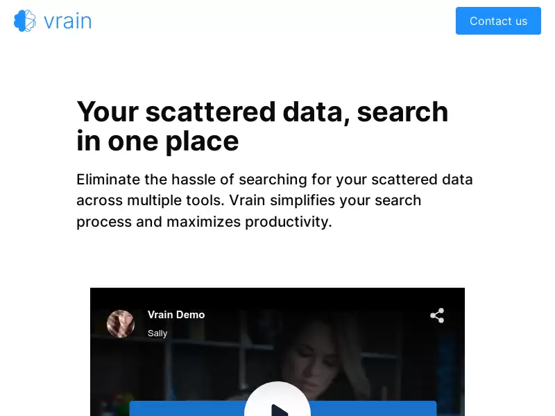 Vrain : Your scattered data, Search in one place