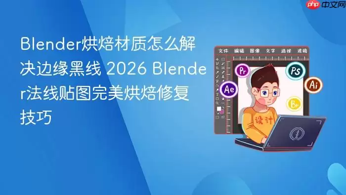 blender烘焙材质怎么解决边缘黑线 2026 blender法线贴图完美烘焙修复技巧