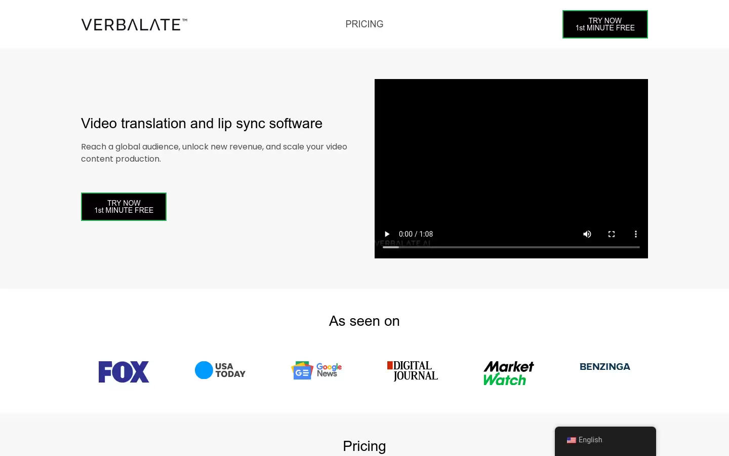 Verbalate : 视频翻译和唇语同步软件