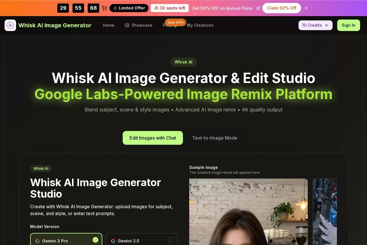 Whisk AI Image Generator-免费试用、收费介绍、效果评测、官网入口及在线体验、APP下载和教程