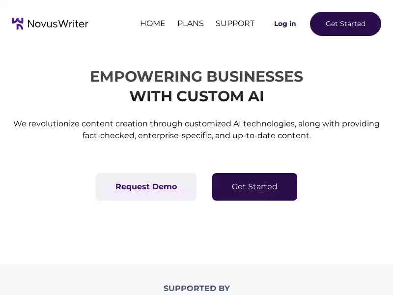 Novus Writer : 定制AI助力企业创作内容