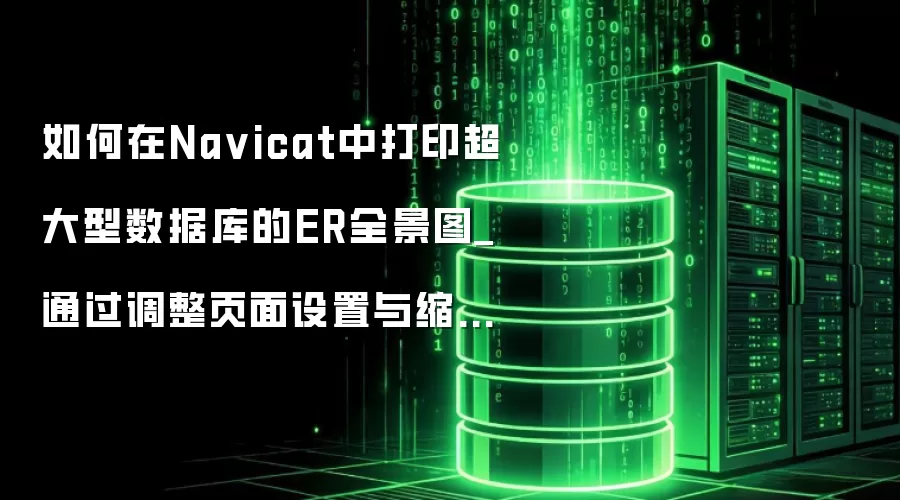 如何在Na vicat中打印超大型数据库的ER全景图_通过调整页面设置与缩放比例