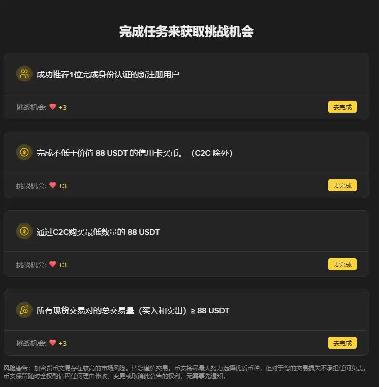 寻找锦鲤：参与币安八周年挑战赛，独得百万大奖！